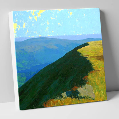 Sunlit Ridge on Sour Howes lake district fell canvas wall art
