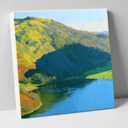 Vibrant Sunlight on Gowbarrow Fell lake district fell canvas wall art