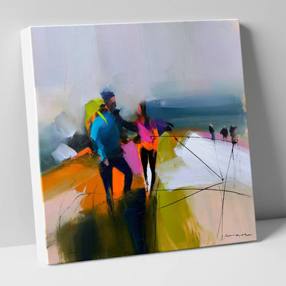 Bold Hikers on a High Fell lake district fell canvas wall art