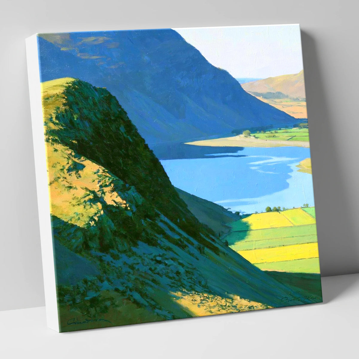 Sunlit Ridge of Rannerdale Knotts lake district fell canvas wall art