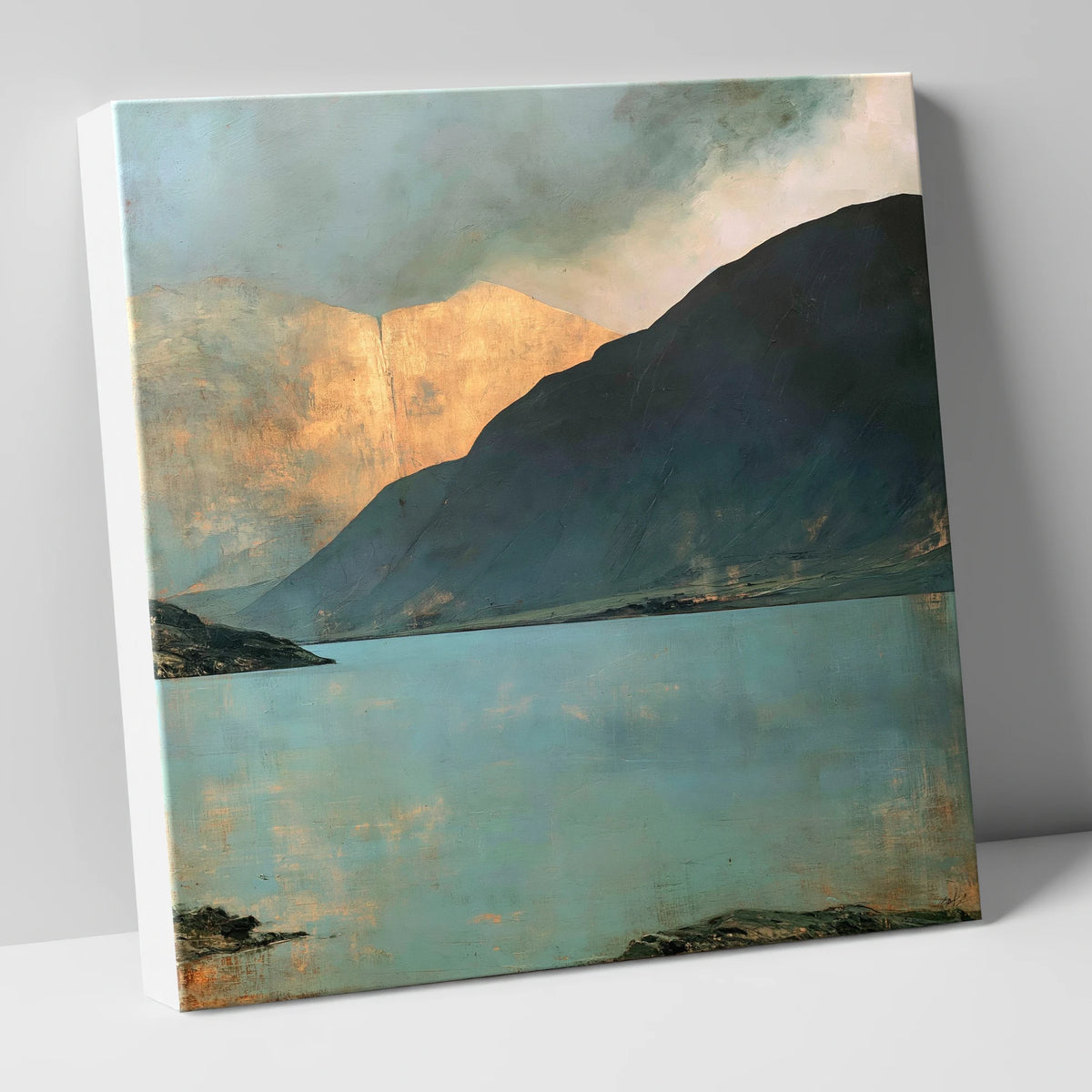 Golden Light On Wastwater Screes lake district lake canvas wall art