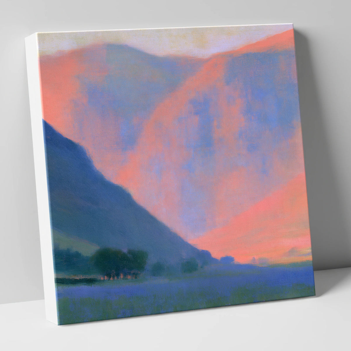 Pink Twilight Fell Valley lake district valley canvas wall art