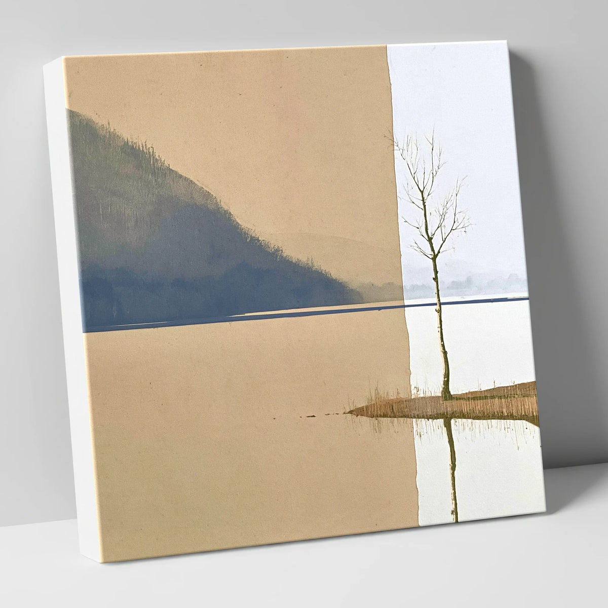 Minimalist Tree at Bassenthwaite Lake lake district lake canvas wall art