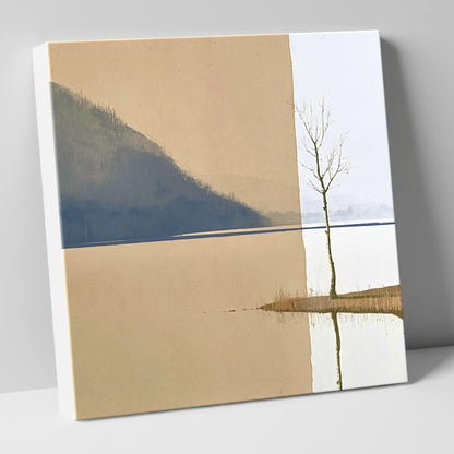 Minimalist Tree at Bassenthwaite Lake lake district lake canvas wall art