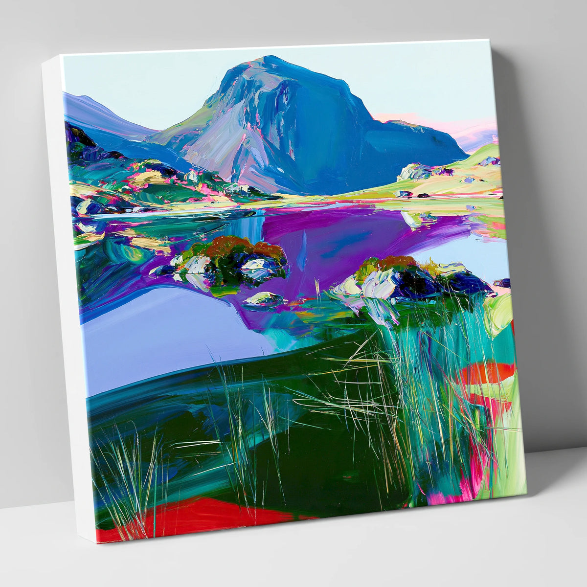 Vivid Haystacks and Dark Tarn lake district fell canvas wall art
