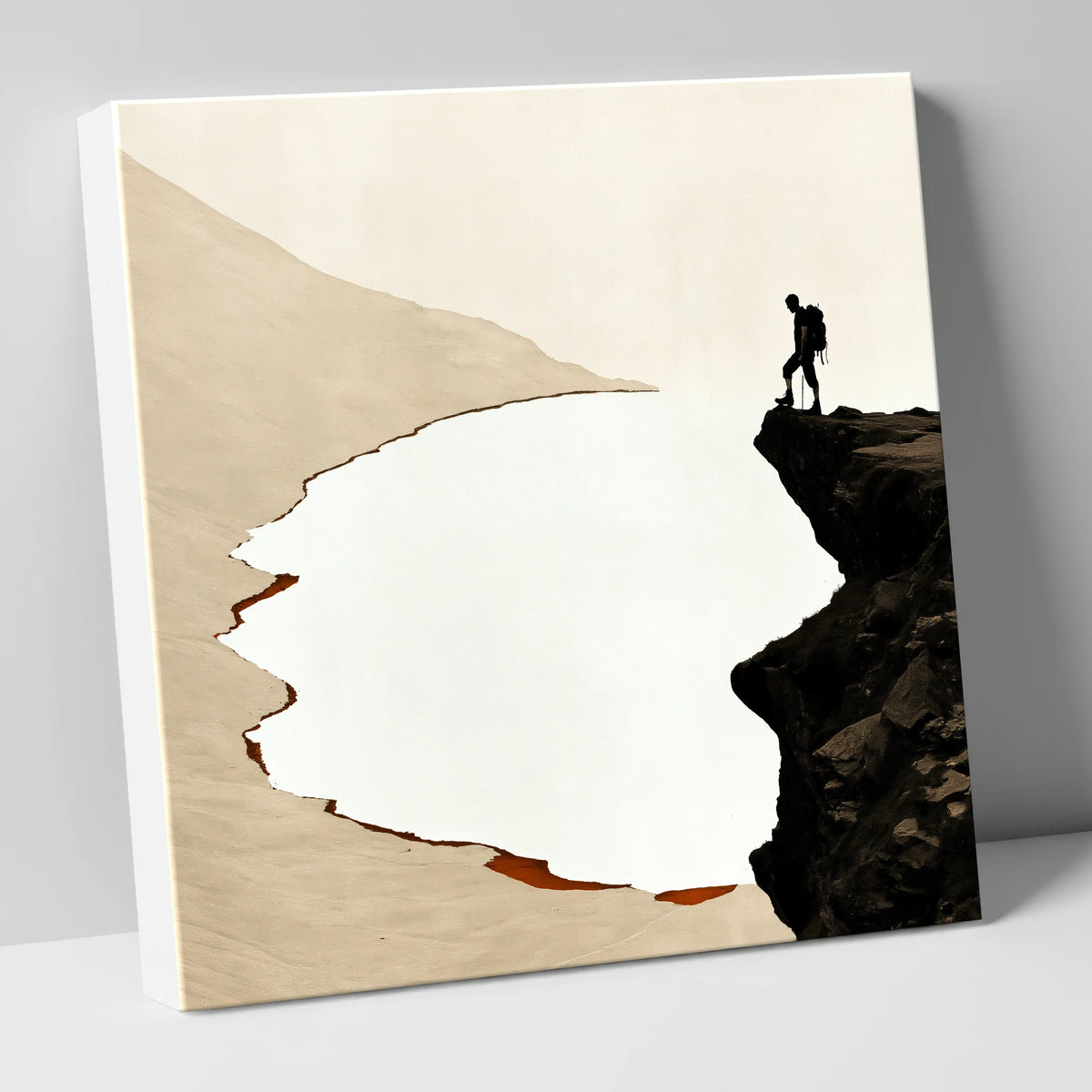Helvellyn Edge Walker Silhouette lake district fell canvas wall art