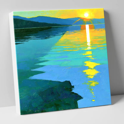 Ultramarine Sunset Over the Lake lake district lake canvas wall art