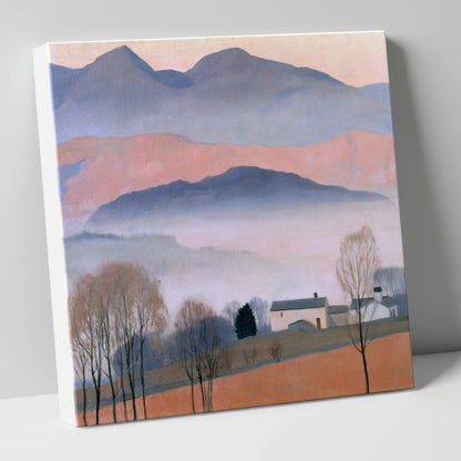 Pastel Fells and Morning Mist lake district sky canvas wall art