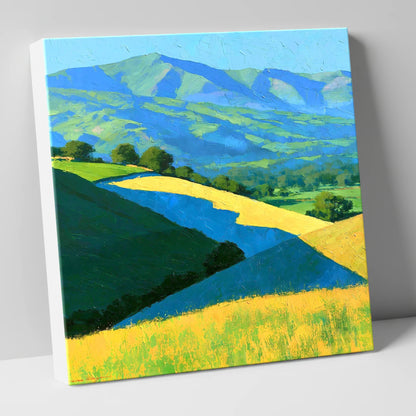 Sunlight and Cloud Shadows over Fells lake district sky canvas wall art