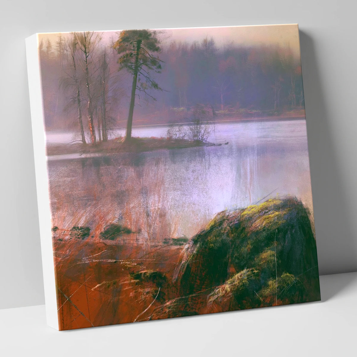 Tarn Hows Island Pine lake district lake canvas wall art