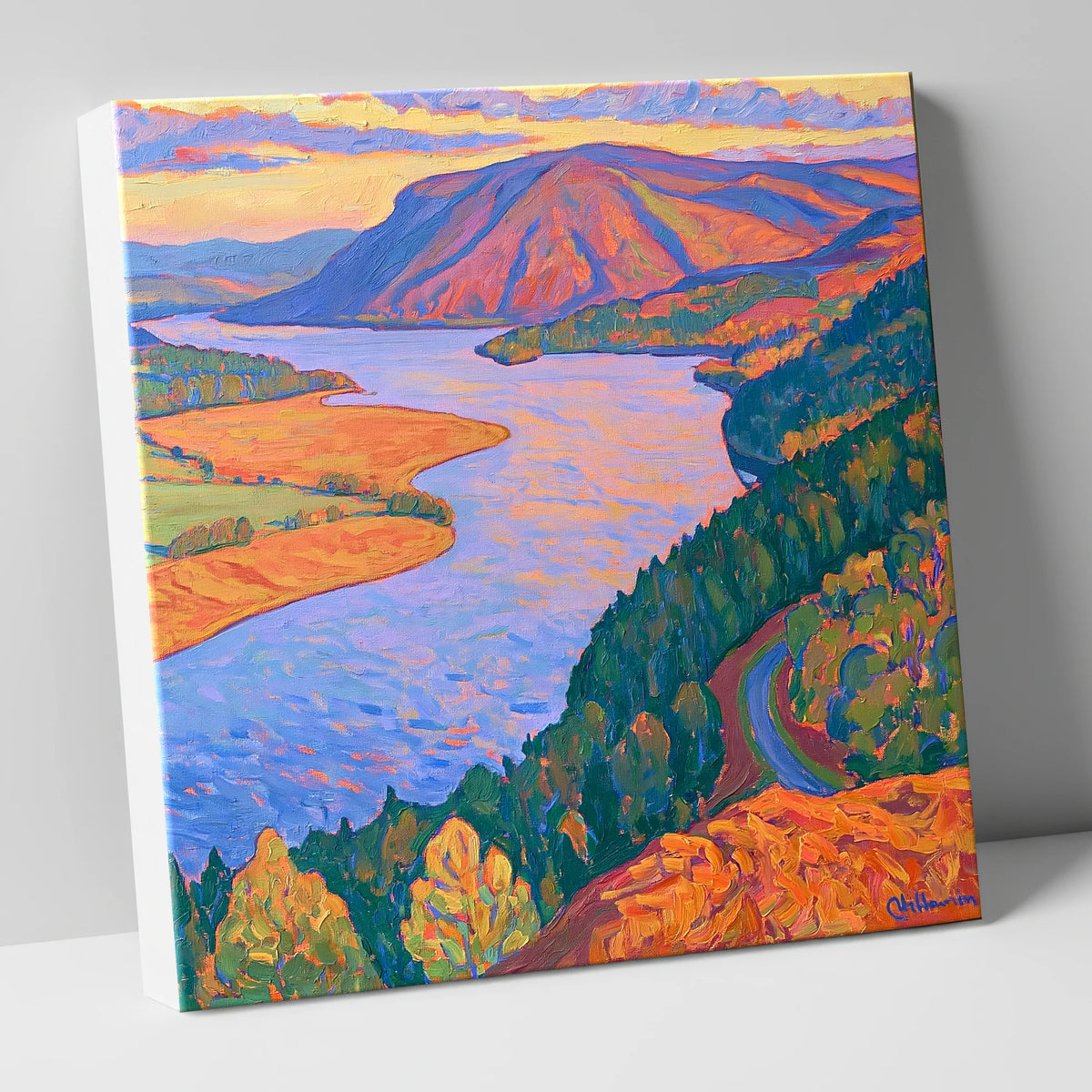 Vivid Sunset Above Bassenthwaite Lake lake district lake canvas wall art