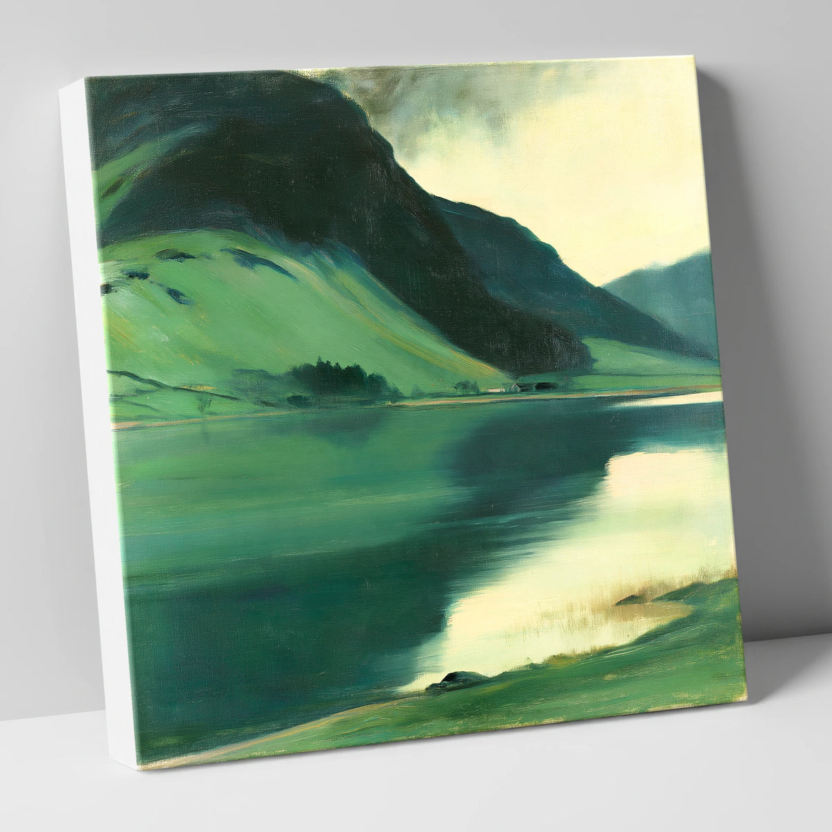 Emerald Fells Over the Lake lake district lake canvas wall art