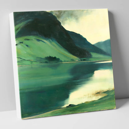 Emerald Fells Over the Lake lake district lake canvas wall art