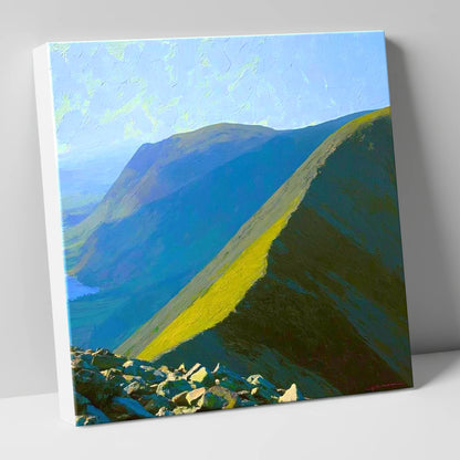Sunlight on Whiteside Ridge lake district fell canvas wall art