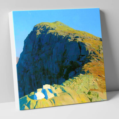 Sunlit Crags of Harrison Stickle lake district fell canvas wall art