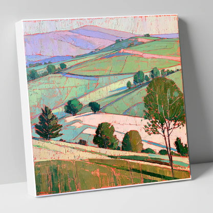 Pastel Evening Light on the Fells lake district sky canvas wall art
