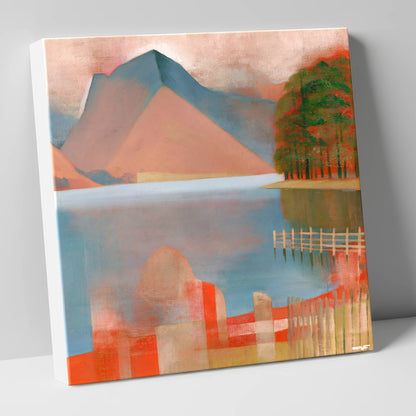 Buttermere in Warm Terracotta lake district lake canvas wall art