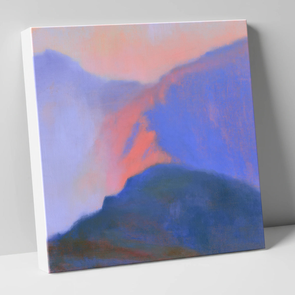 Misty Mountain Ridge in Pink Light lake district fell canvas wall art
