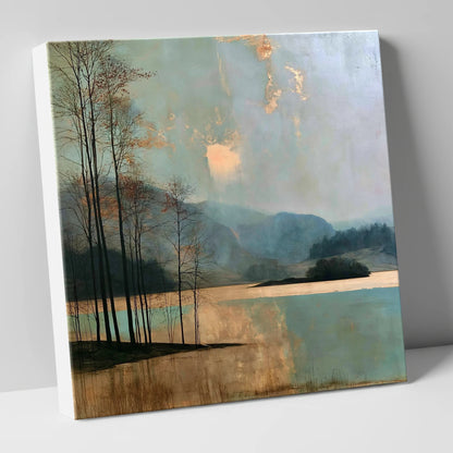 Grasmere Island in Golden Light lake district lake canvas wall art