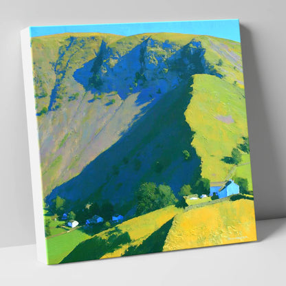 Vibrant Shadows on Bonscale Pike lake district fell canvas wall art