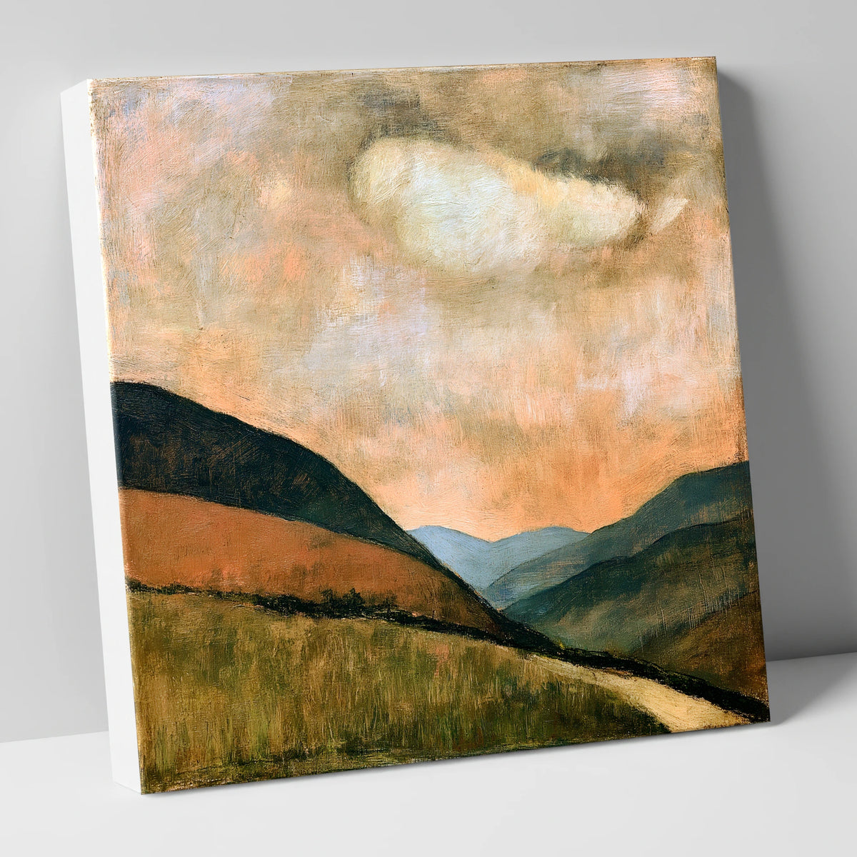 Rolling Fells Under Warm Cloud lake district fell canvas wall art