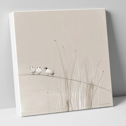 Herdwick Sheep among Fellside Grasses lake district wildlife canvas wall art