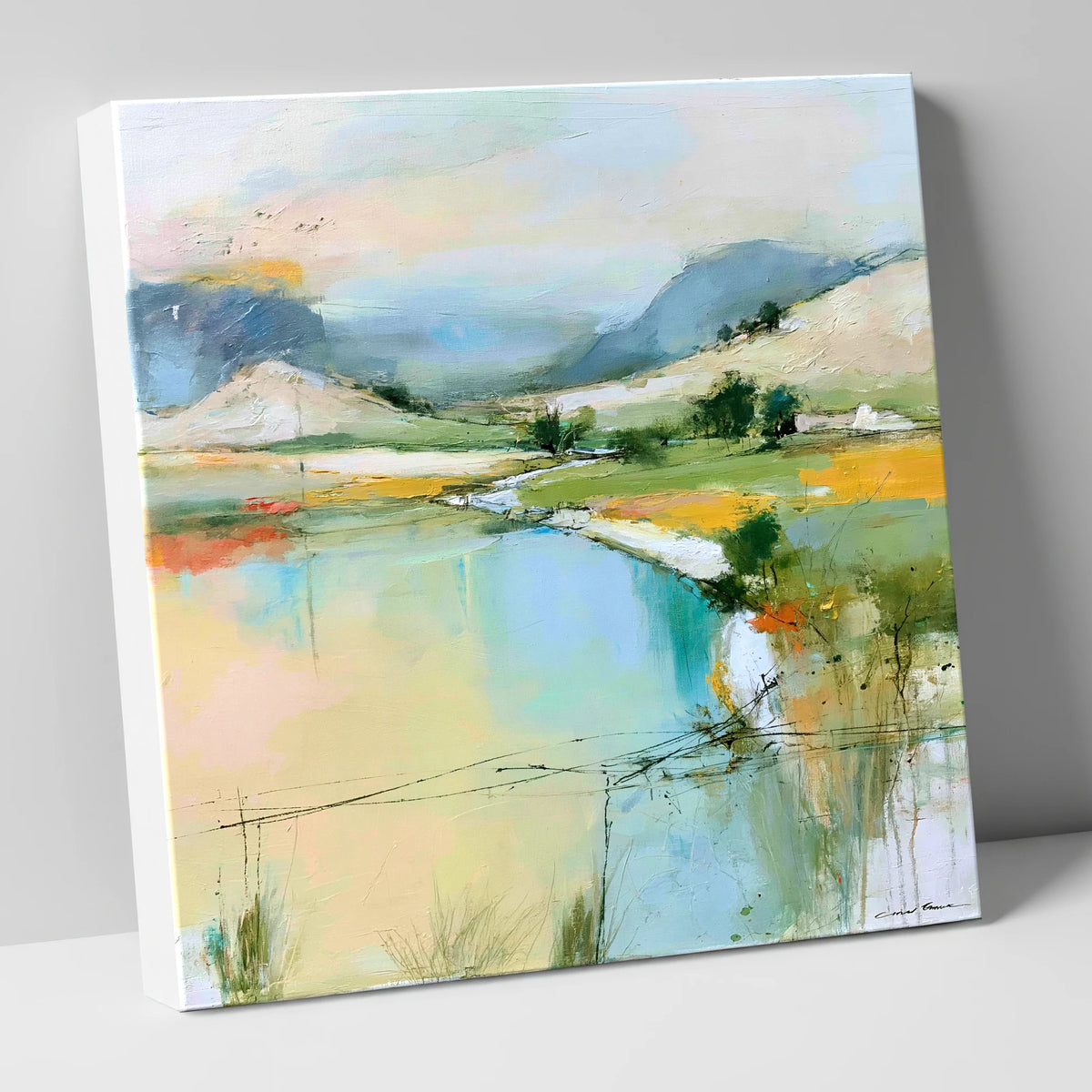 Golden Evening on the Fells lake district sky canvas wall art
