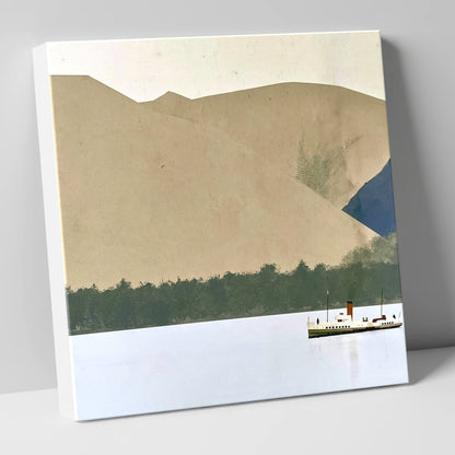 Ullswater Steamer Beneath Earthy Fells lake district lake canvas wall art