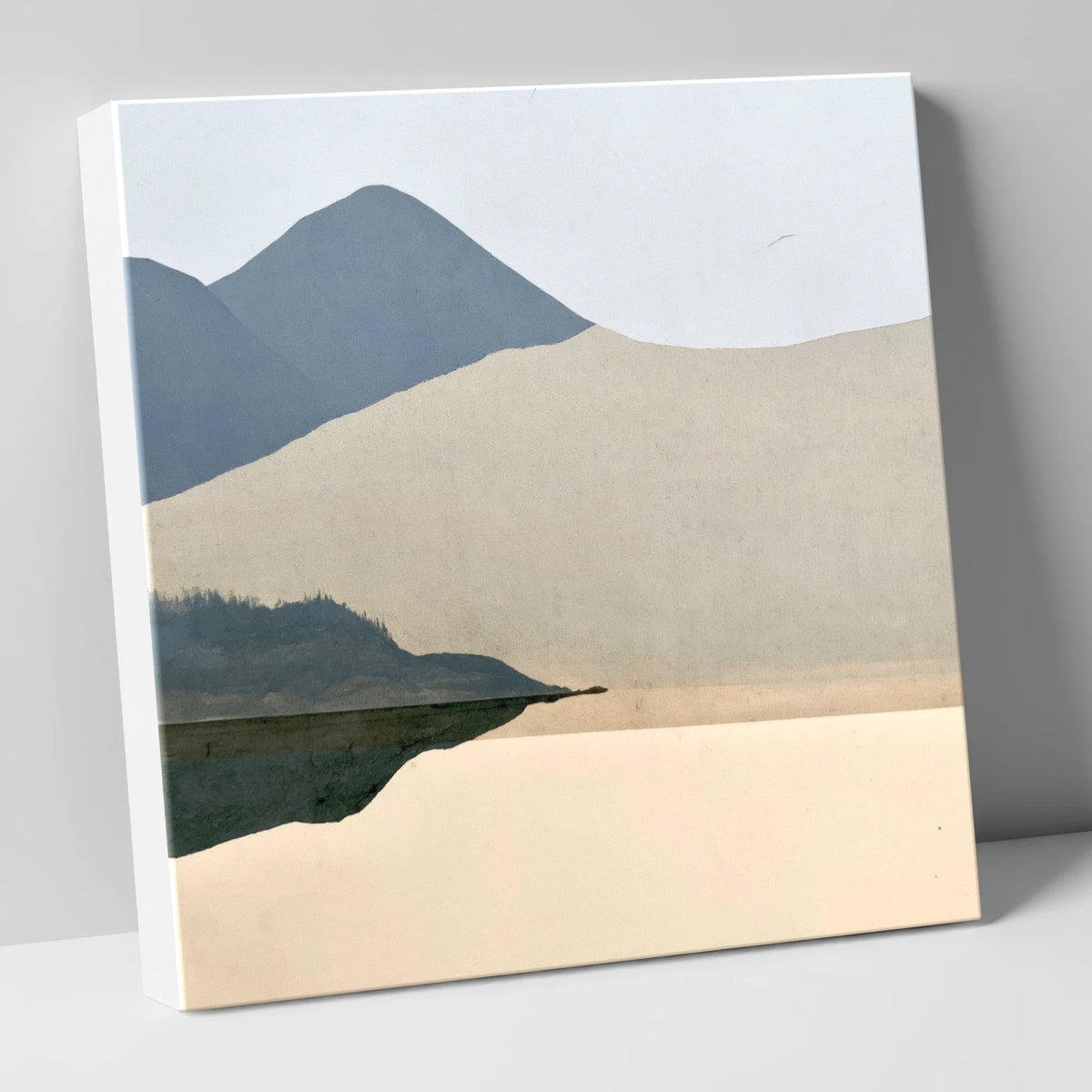 Lakeshore Reflection and Slate Blue Fells lake district lake canvas wall art