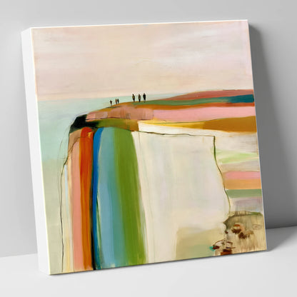 Vibrant Fell Top Walkers lake district fell canvas wall art