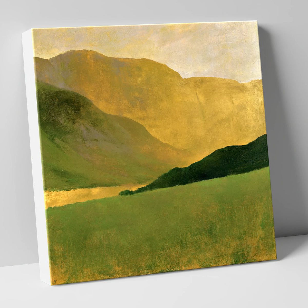 Golden Fells And Green Valley lake district valley canvas wall art