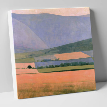 Lavender Fells Over Dale Fields lake district valley canvas wall art