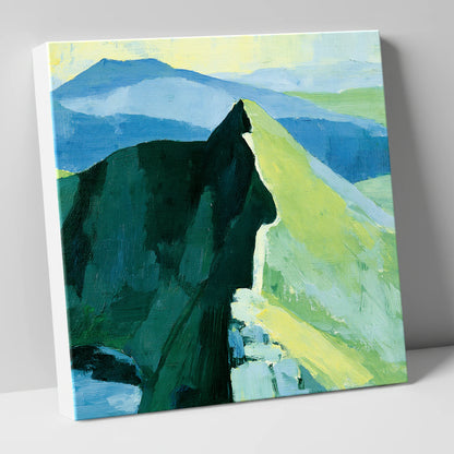Bold Shadows on Striding Edge lake district walking canvas wall art