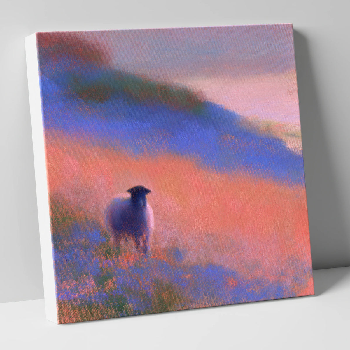 Herdwick Sheep in Twilight Mist lake district wildlife canvas wall art