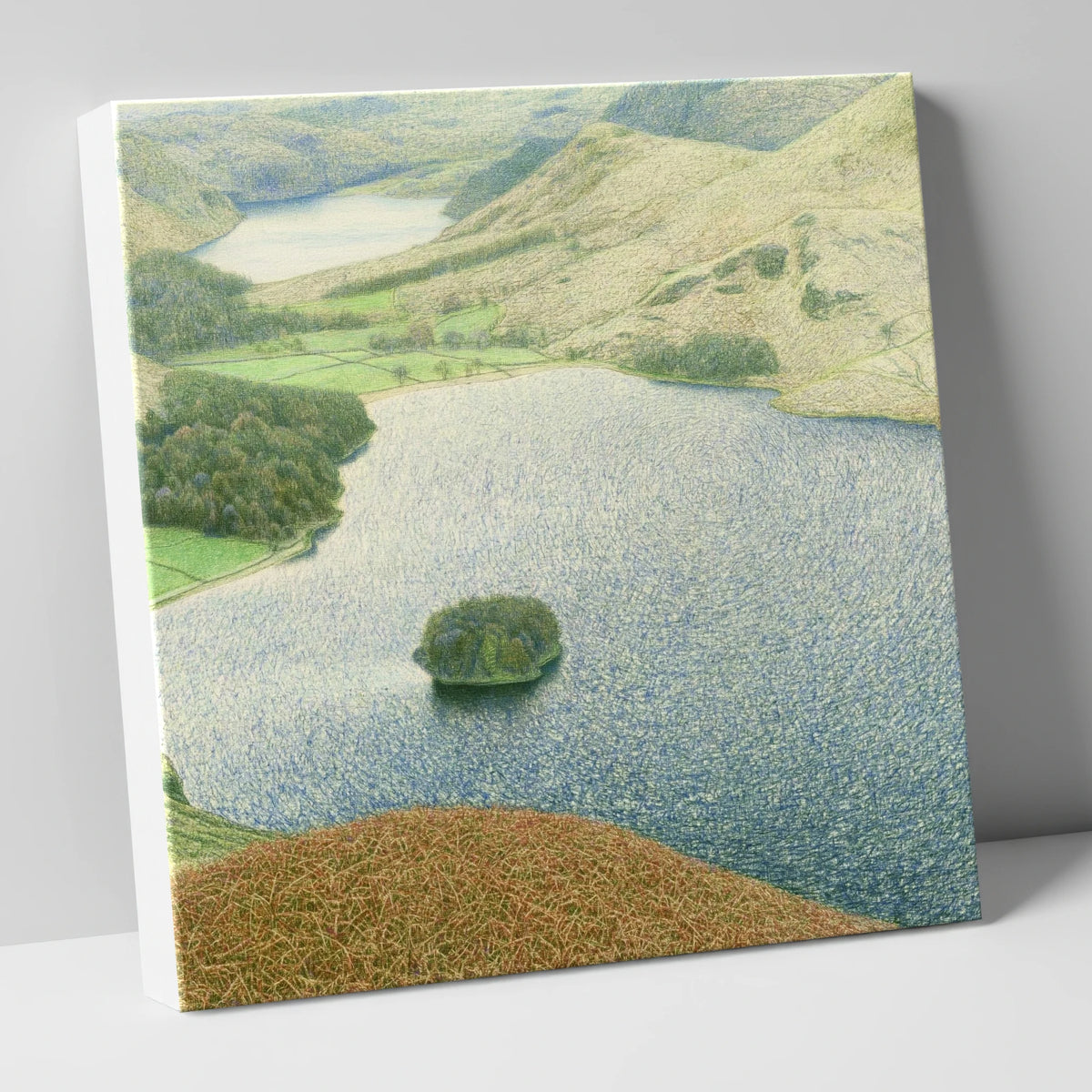 Autumn Bracken Above Grasmere lake district lake canvas wall art
