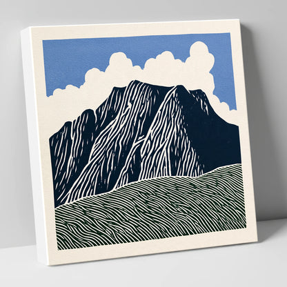 Graphic Scafell Pike Landscape lake district fell canvas wall art