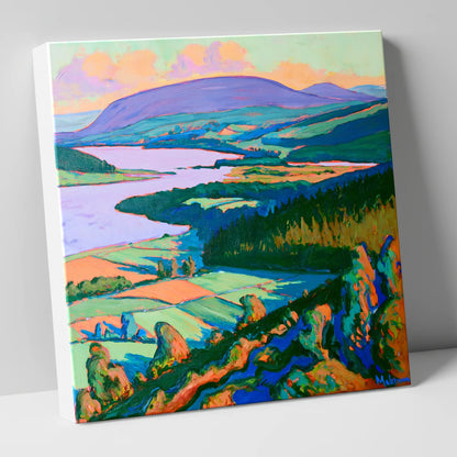 Vibrant Bassenthwaite Lake and Fells lake district lake canvas wall art