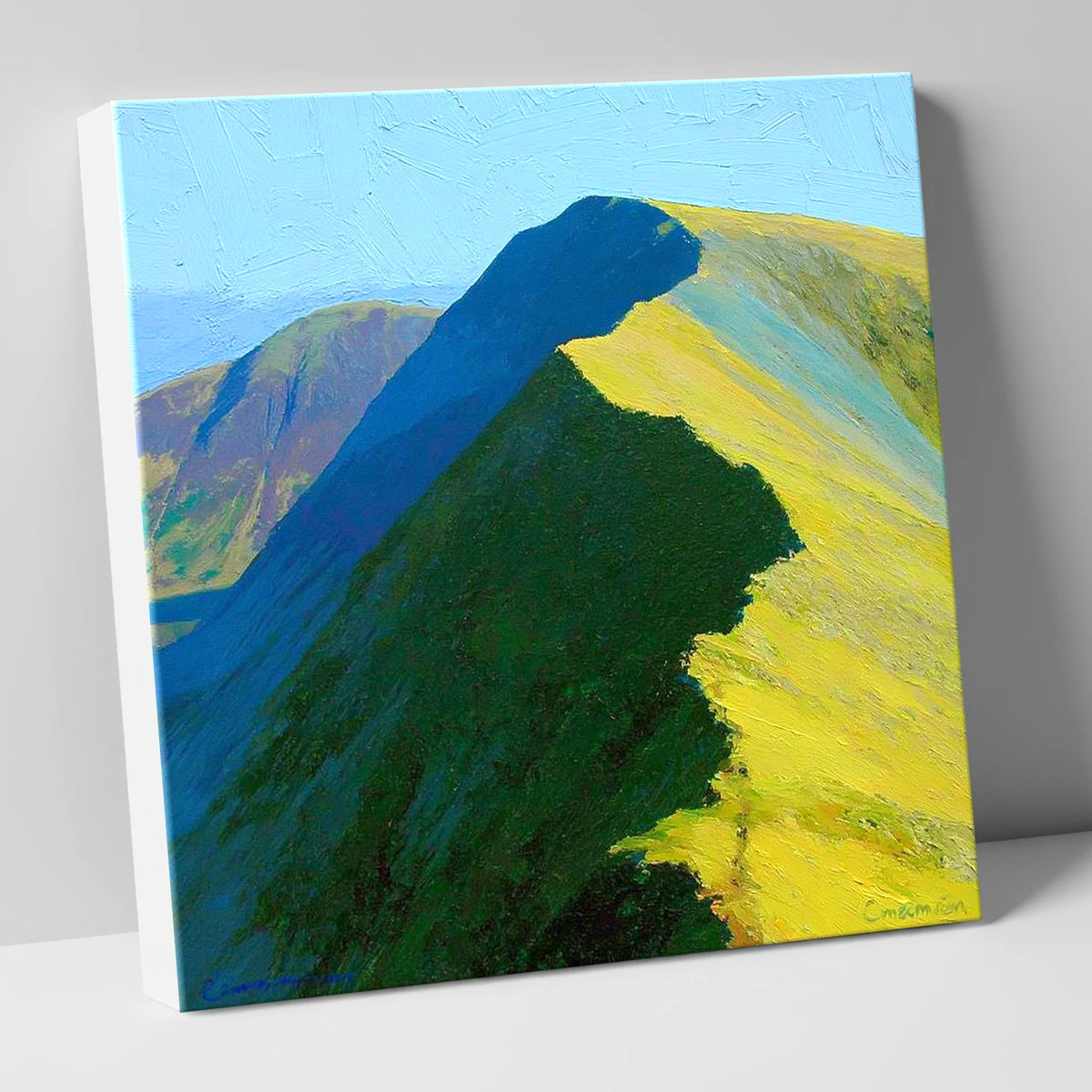 Whiteless Pike Sunlit Steep Ridge lake district fell canvas wall art