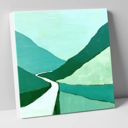 Vibrant Green Honister Pass lake district valley canvas wall art
