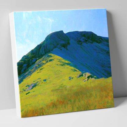Little Hart Crag Sunlit Ridge lake district fell canvas wall art