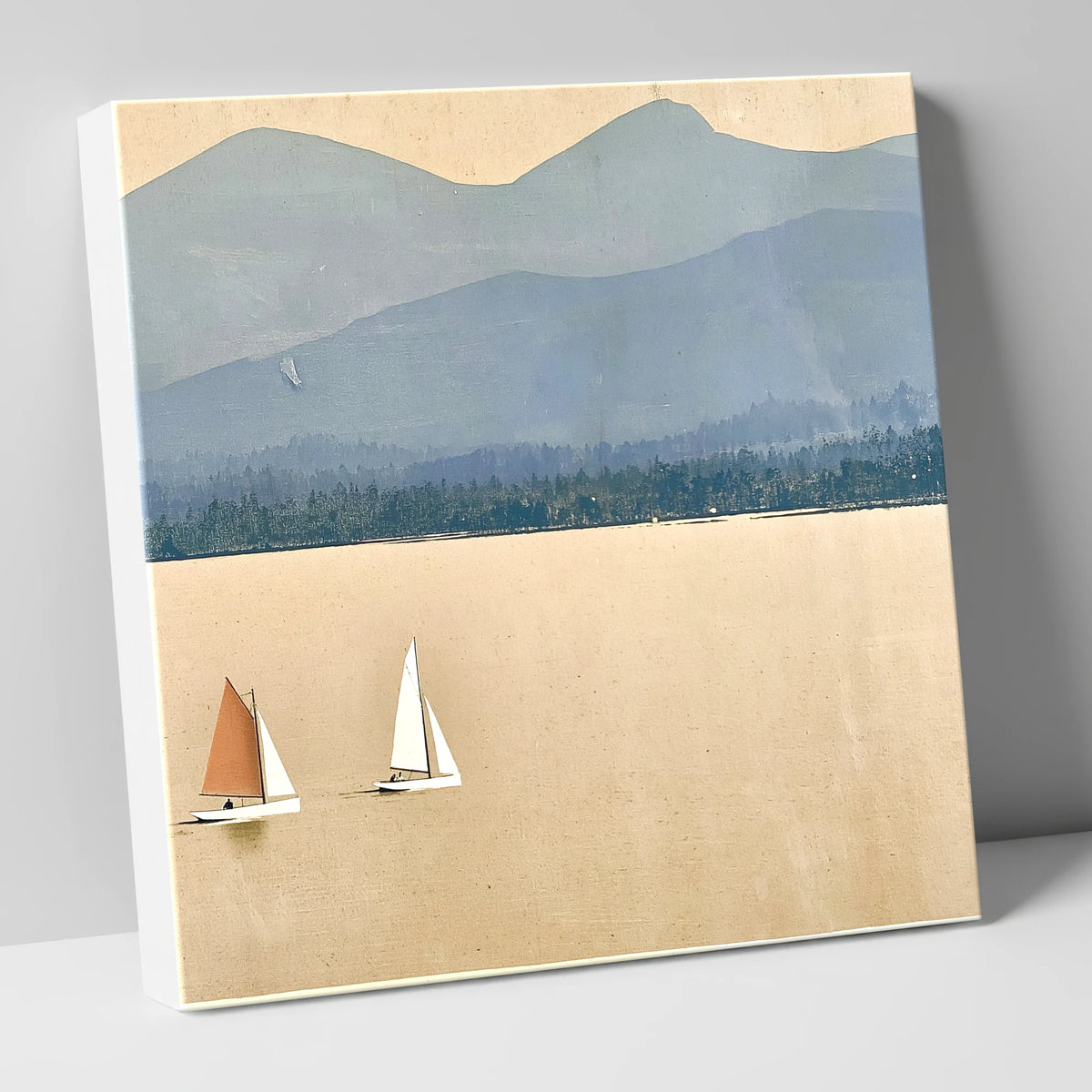 Windermere Sailboats Beneath Slate Fells lake district lake canvas wall art