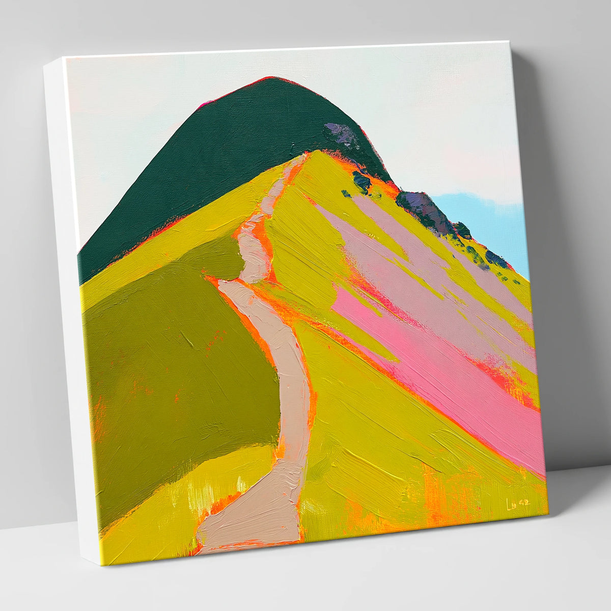 Vibrant Path Up Catbells lake district fell canvas wall art