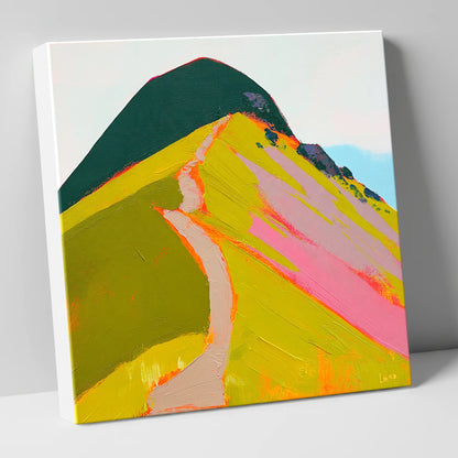 Vibrant Path Up Catbells lake district fell canvas wall art