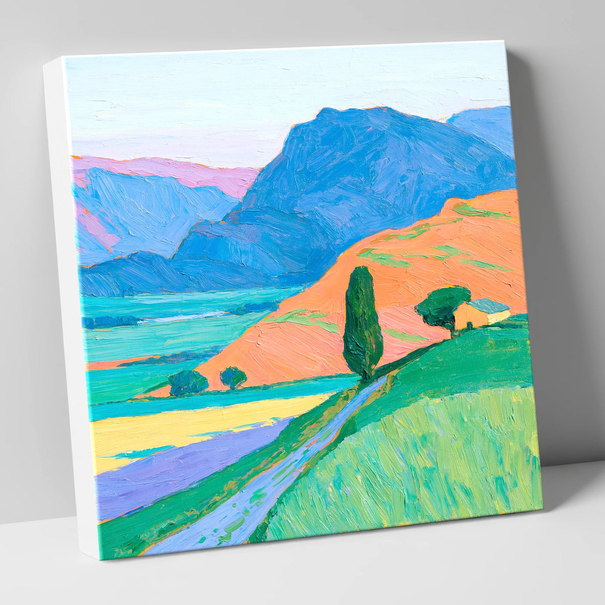Golden Evening Light on Fells lake district sky canvas wall art