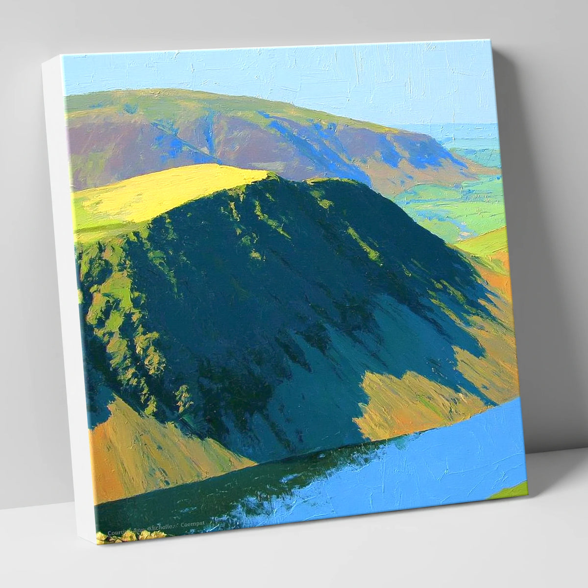 Vibrant Mellbreak Ridge and Lake lake district fell canvas wall art