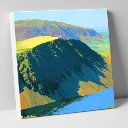 Vibrant Mellbreak Ridge and Lake lake district fell canvas wall art