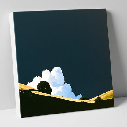 Rolling Fells Under Dark Sky lake district fell canvas wall art