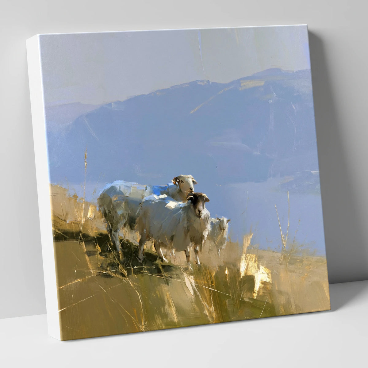 Herdwick Sheep on Golden Fells lake district wildlife canvas wall art