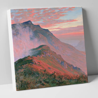 Mountain Ridge in Coral Mist lake district fell canvas wall art