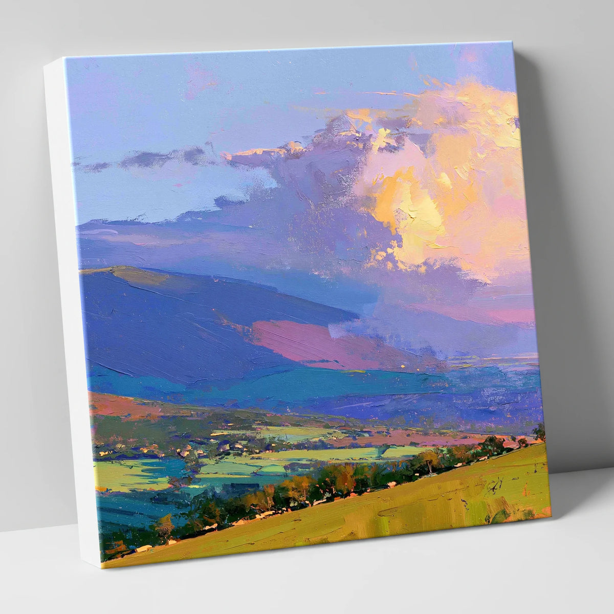 Rolling Fells and Radiant Cloud lake district fell canvas wall art